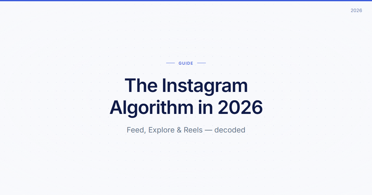 Algorithm Feed Instagram The Instagram Algorithm in 2026: Feed, Explore, and Reels