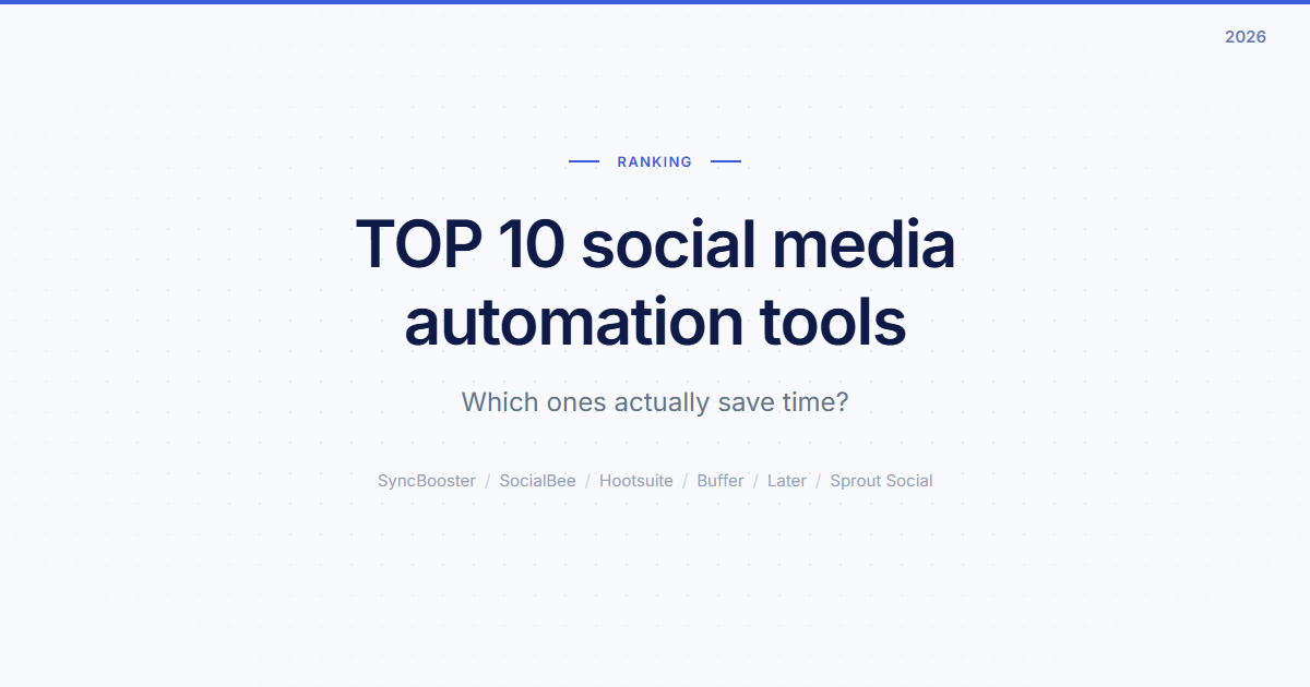 TOP 10 social media automation tools in 2026 - complete review