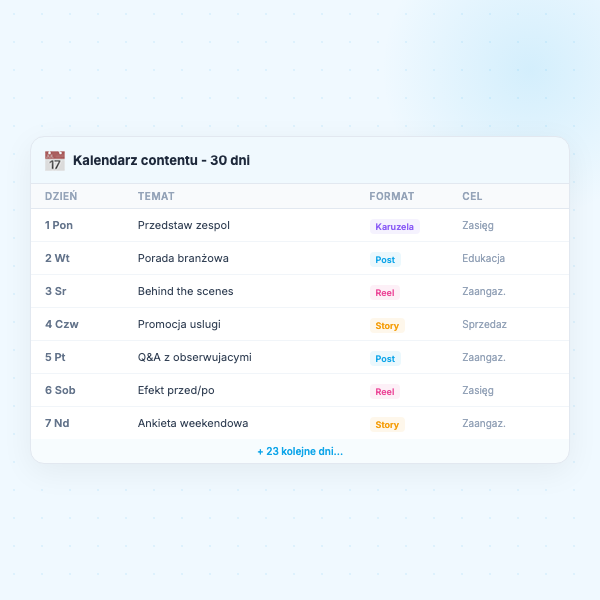 30-Day Content Calendar